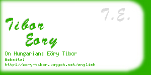 tibor eory business card